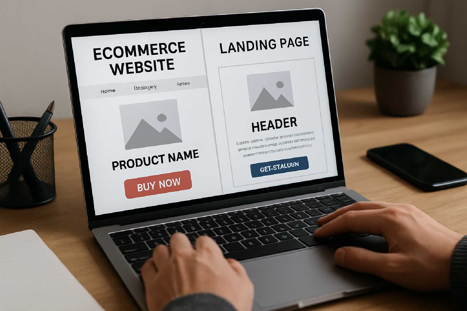 בניית אתר ecommerce או דף נחיתה